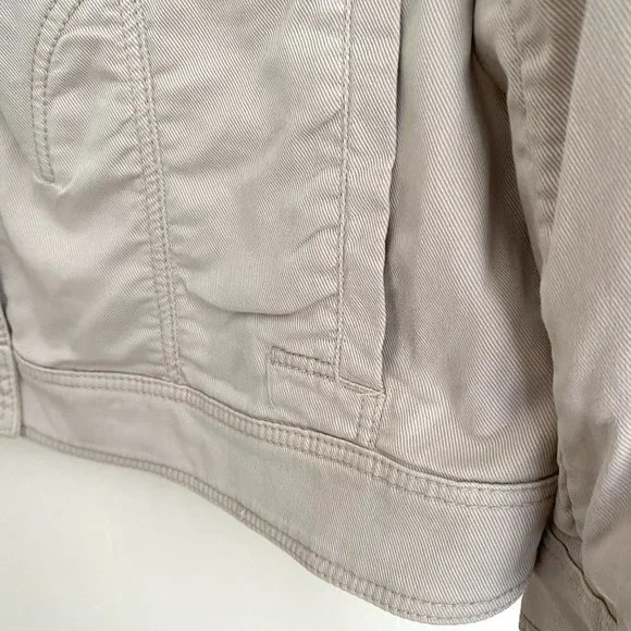 Beige Designer Jean Jacket - Picture 6 of 10